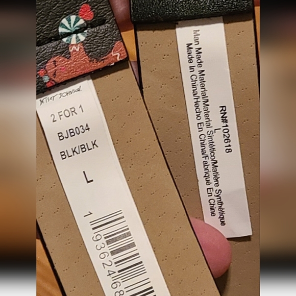 Betsey Johnson Set of 2 Holiday Belts Women Gingerbread Heart Mint - Picture 6 of 7